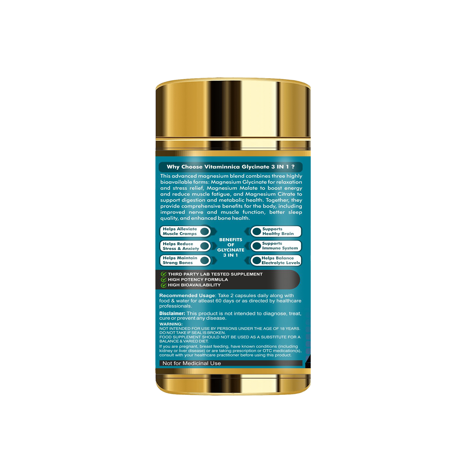 Why Choose Vitaminnica Glycinate 3 in 1