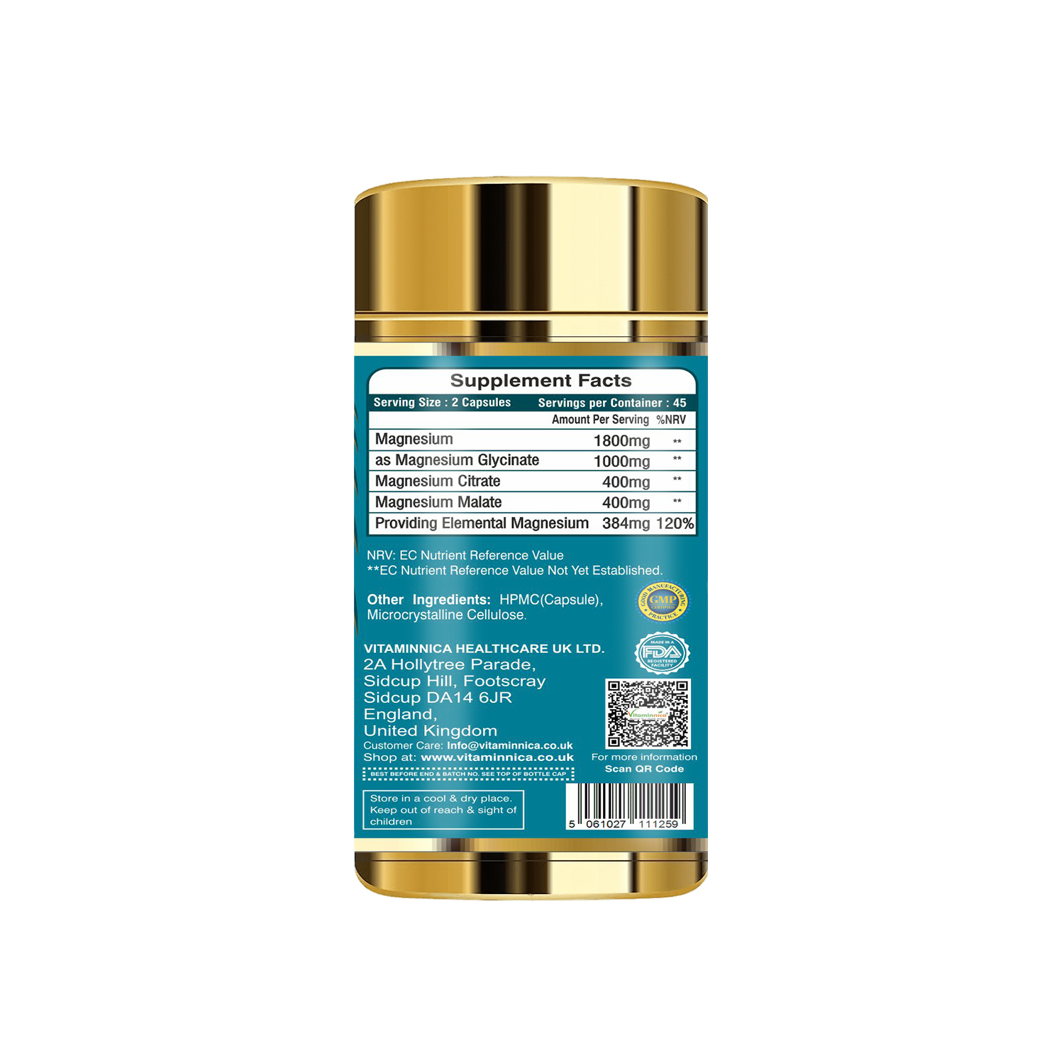 Supplements Facts Vitaminnica Glycinate 3 in 1