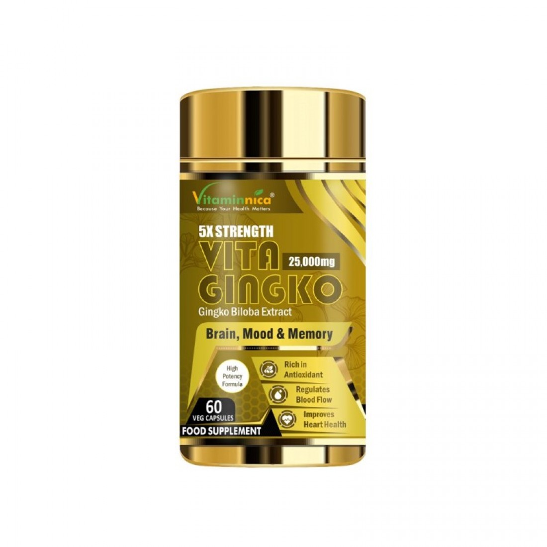 Vitaminnica Vita Gingko 500mg Capsules 60’s – Brain H, GW