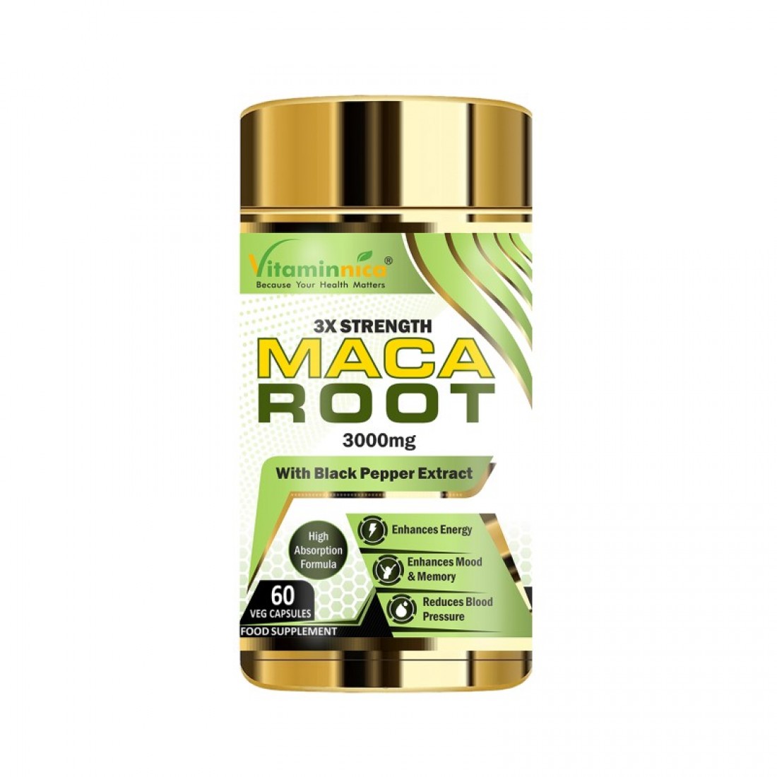 Vitaminnica Maca Root Extract 3000mg Capsules 60’s, – Brain H, GW