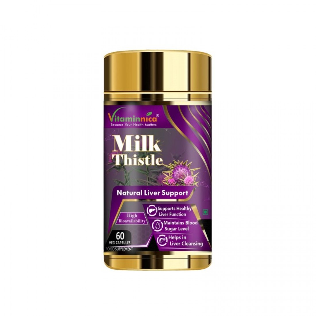 Vitaminnica Milk Thistle 400mg Capsules 60's, - Liver Health, Immunity Booster, GW