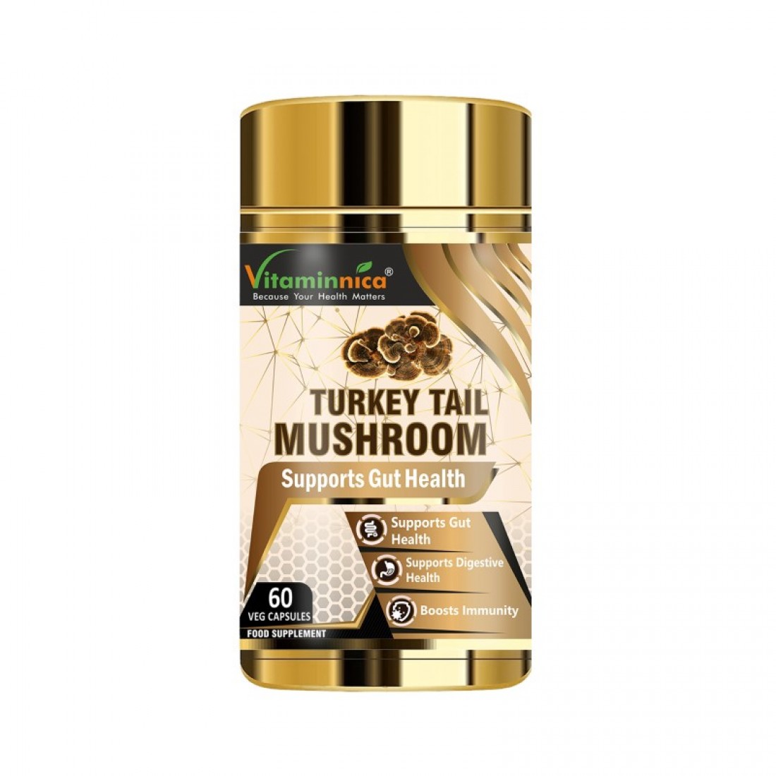 Vitaminnica Turkey Tail Mushroom 500mg Capsules 60’s (D) – GW