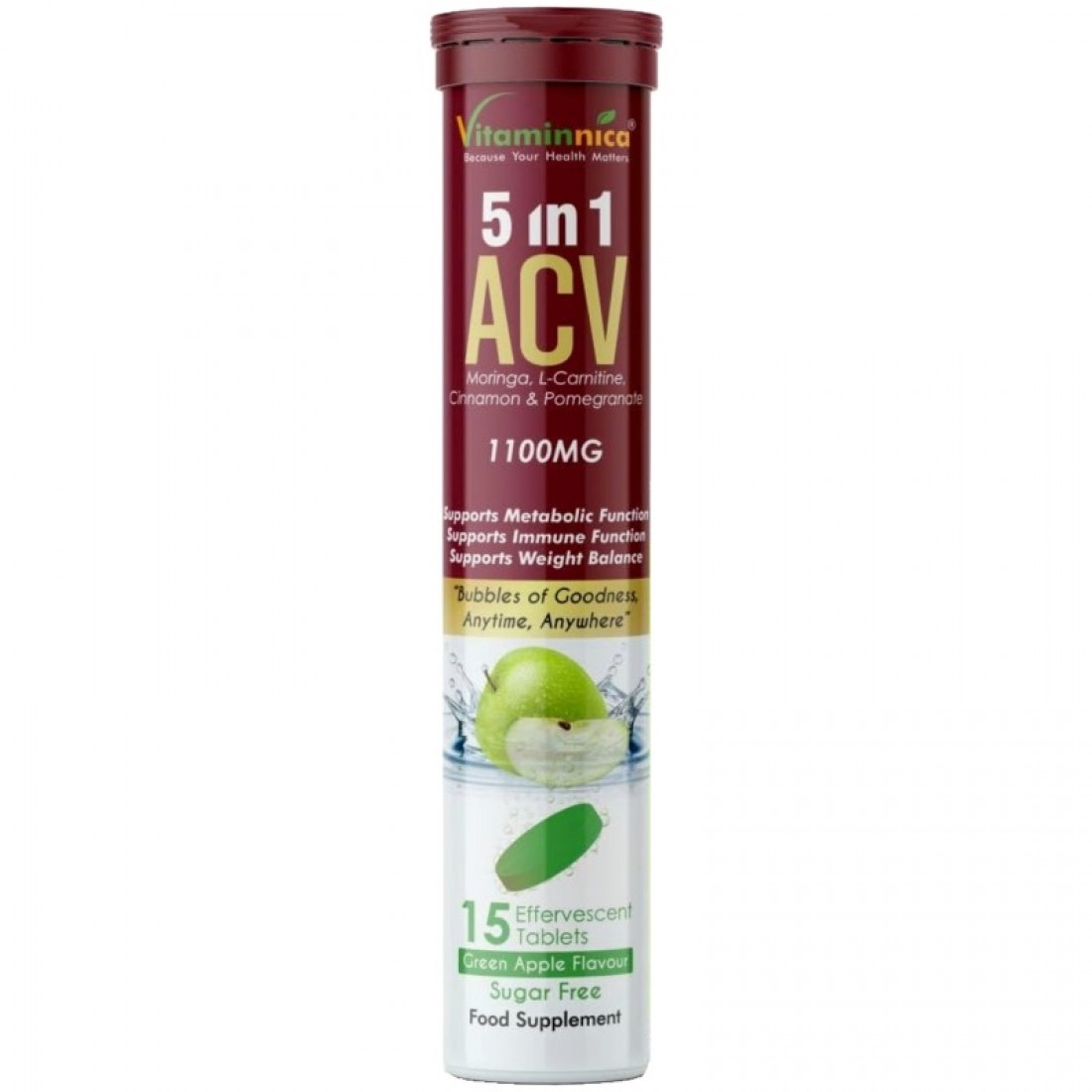 Vitaminnica ACV 5 in 1 Effervescent Tablets 15’s Green Apple – GW