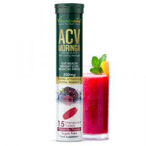Vitaminnica ACV Moringa Effervescent Tablets 15’s Mixberries – Weight Mx