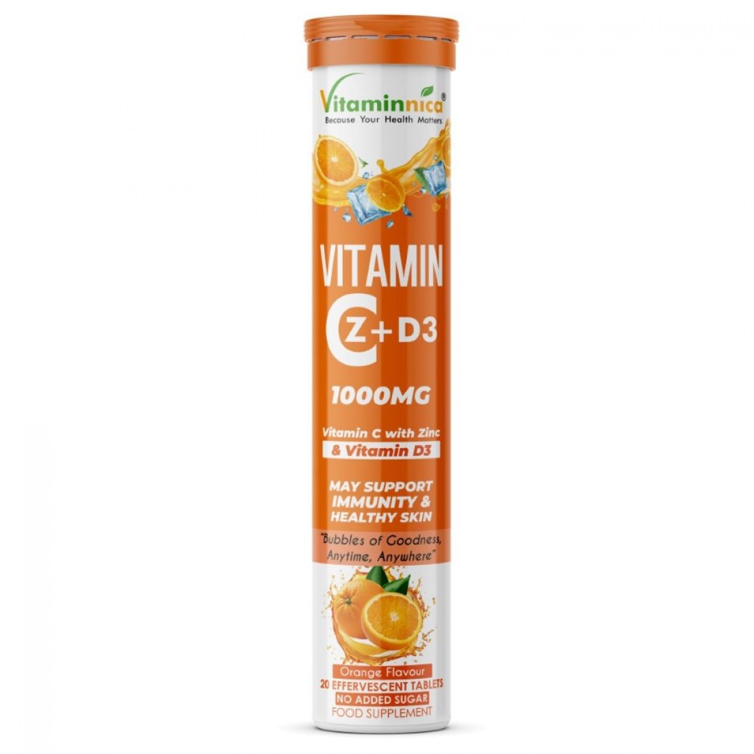 Vitaminnica Effervescent Tablets 20’s Vitamin C + Zinc + D3 – GW