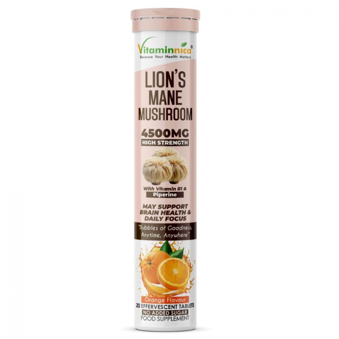 Vitaminnica Effervescent Tablets 20’s Lions Mane Mushroom – GW