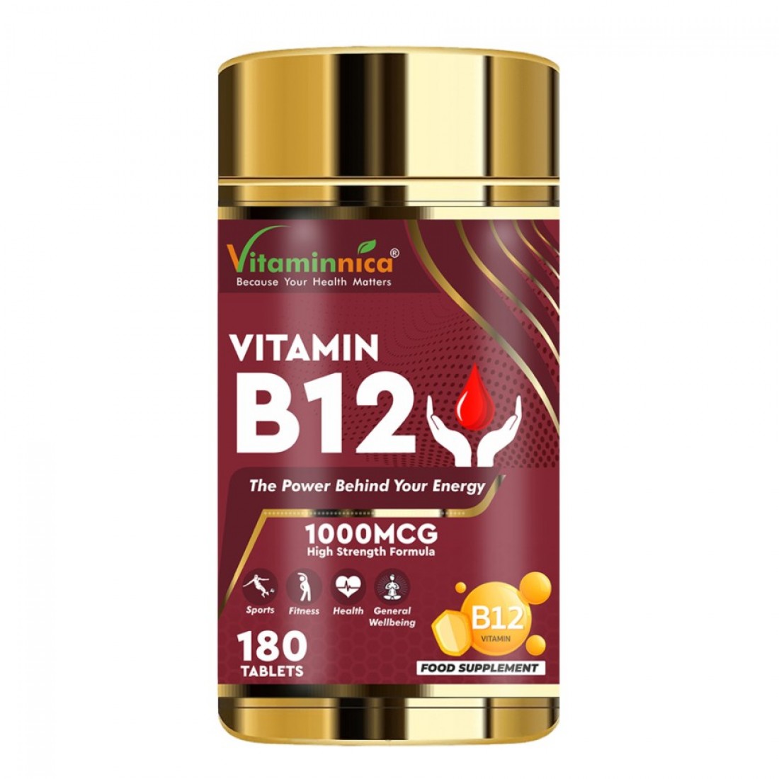 Vitaminnica Vitamin B12 1000mcg Tabs 180’s – GW